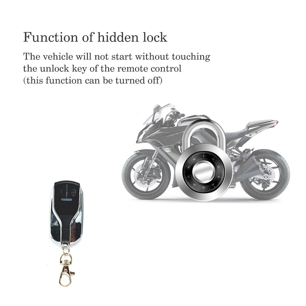 Universal 12V Motorcycle Alarm System Scooter Anti-theft Security Alarm System alarma moto Remote Control Engine Start