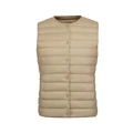 90%  matte stof varme veste til kvinder ultralet dunvest dame tovejsvest bærbar varm ærmeløs vinterfor: 4xl / Khaki