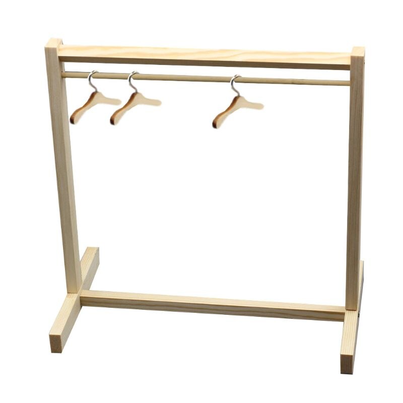 Pop Houten Kledingrek Kledingstuk Organizer Hangers Voor Poppen Handtas Kleding Hoeden Sjaal Houder Pop Accessoires