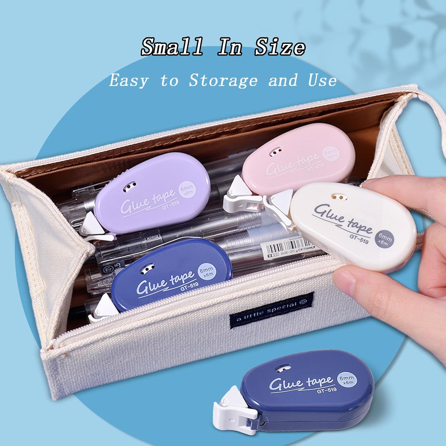 Cinta adhesiva de doble cara de 6m, 1 unidad, bricolaje, álbum de recortes, Collage, álbum de fotos, suministros de papelería escolar, suministros de cinta enrollable