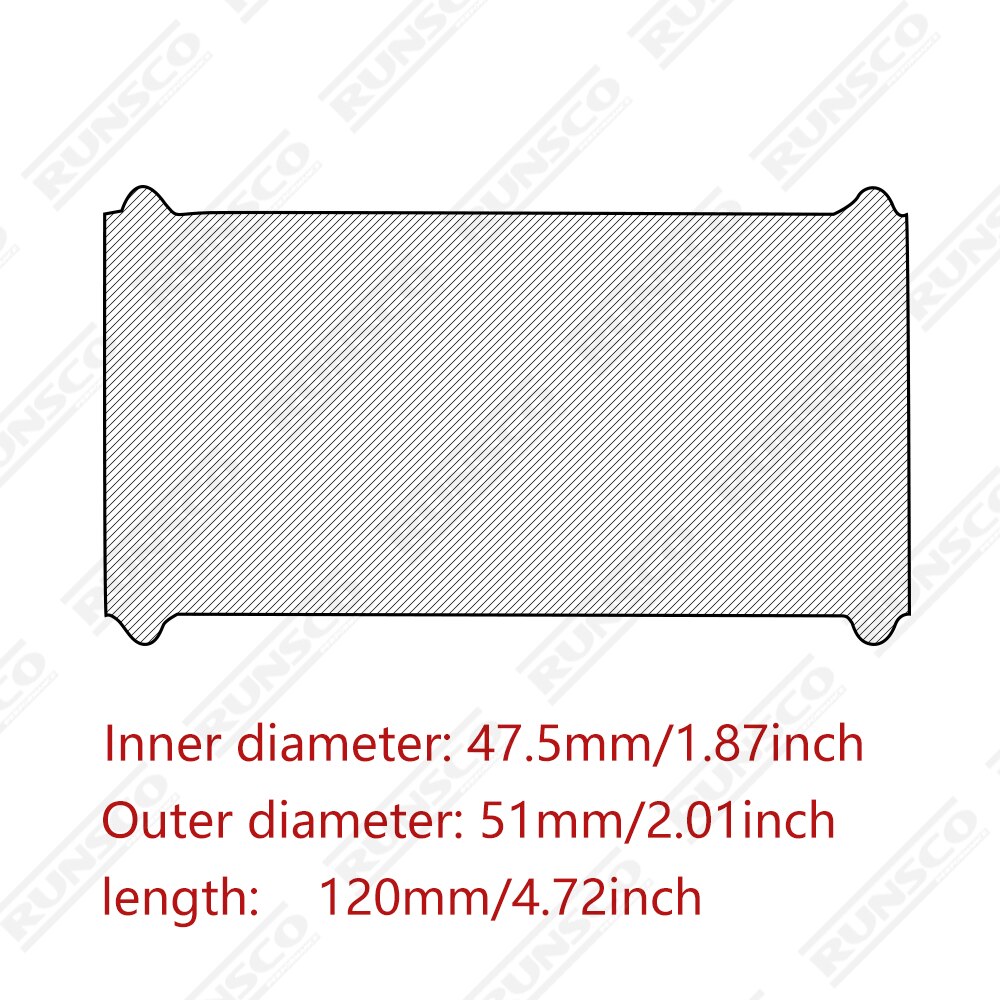 Air Intake Aluminum Tube 51/57/63/70/76mm for Connecting Cold Air Intake Hose DIY Tube for Engine Air Flow Tuning: OD51mm L120mm