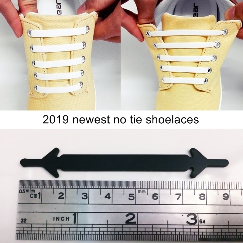 Lacets plats et élastiques en Silicone pour baskets, 12 pièces/lot, système de laçage rapide, 11 couleurs, F084