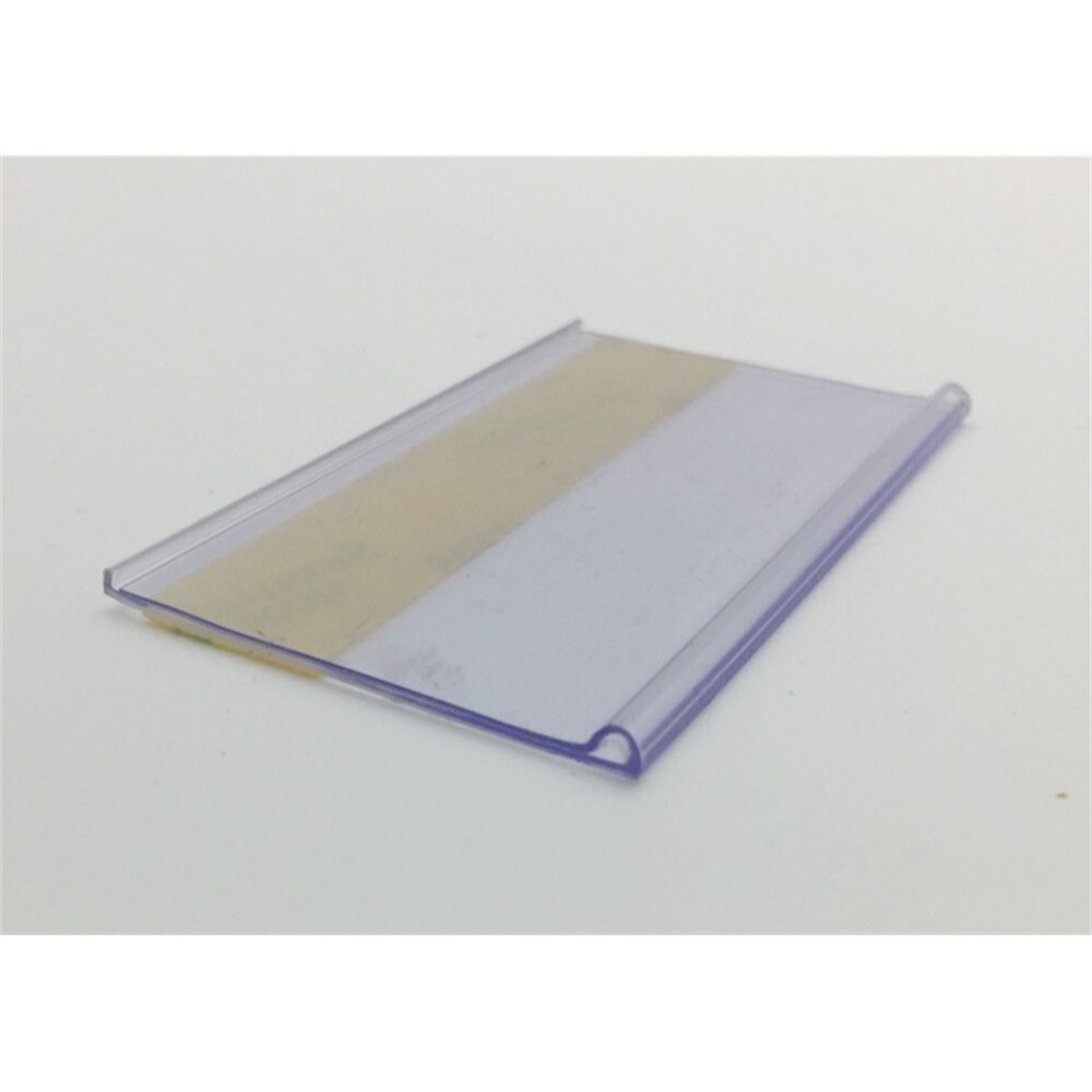50pcs Point Of Scan Clear Data Strip Adhesive Plastic Pvc Price Tag Display Frame