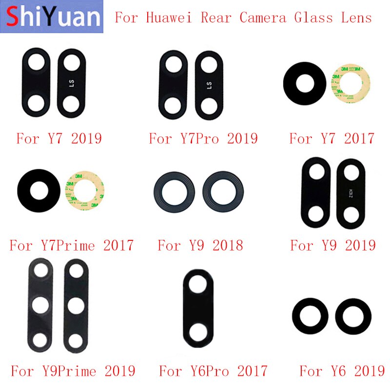 2 sztuk powrót tylna kamera obiektywu szkła dla Huawei Y6 2019 Y7 2019 Y7 2017 Y9 2019 Y9 2018 obiektyw szklany obiektyw wymiana naprawa części