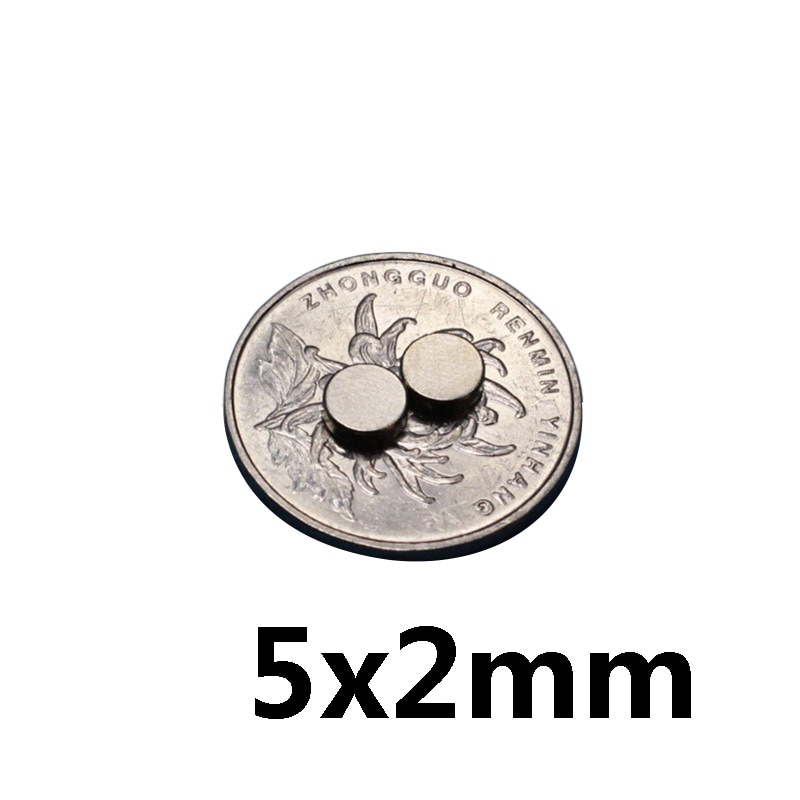 20/50/100Pcs 5X2 Mm Zeldzame Aarde Magneten Diameter 5X2 Mm Kleine Ronde magneten 5Mm X 2 Mm Koelkast Permanente Neodymium Magneten 5 * 2mn