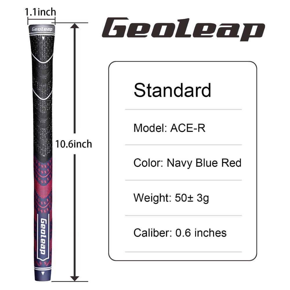 Geoleap golfgreb 13 stk / parti, rygrib ， multi sammensatte hybrid golfkølle greb, standard , 7 farve. fress: Marineblå-standard