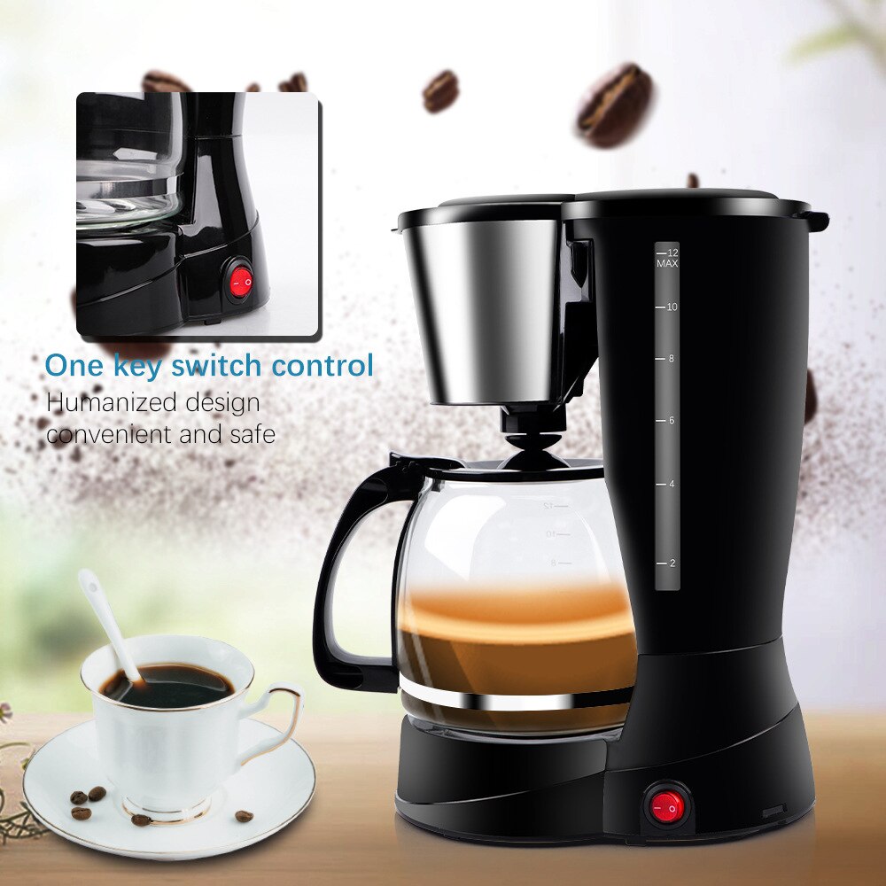 American Drip Coffee Machine Electric Dripping Coffee Maker Automatic Brew Tea Milk Machine Kitchen Appliances