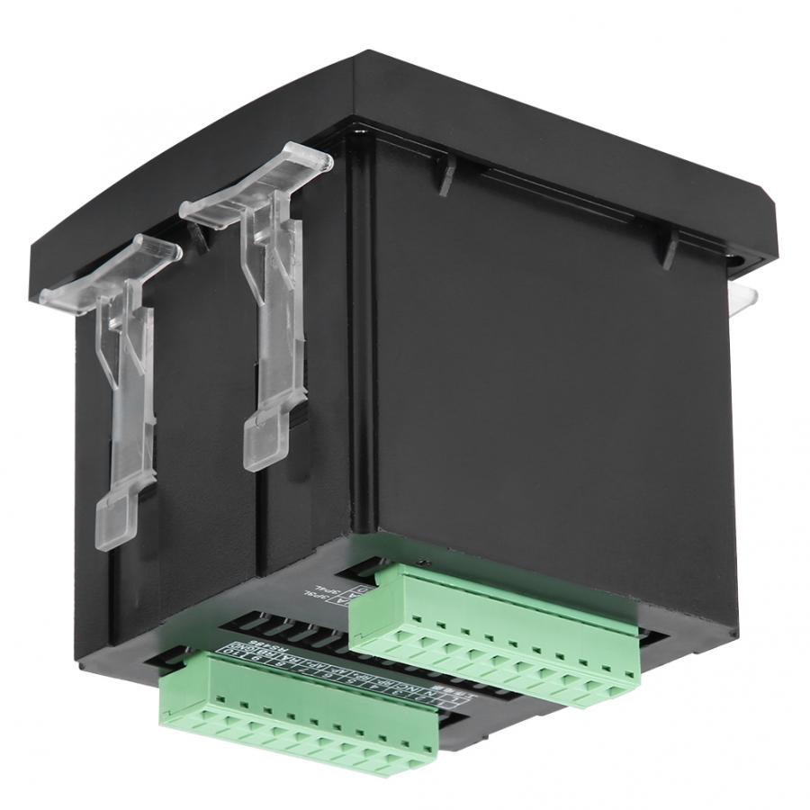 Voltmètre ampèremètre triphasé à LED numérique compteur Programmable multifonctionnel noir