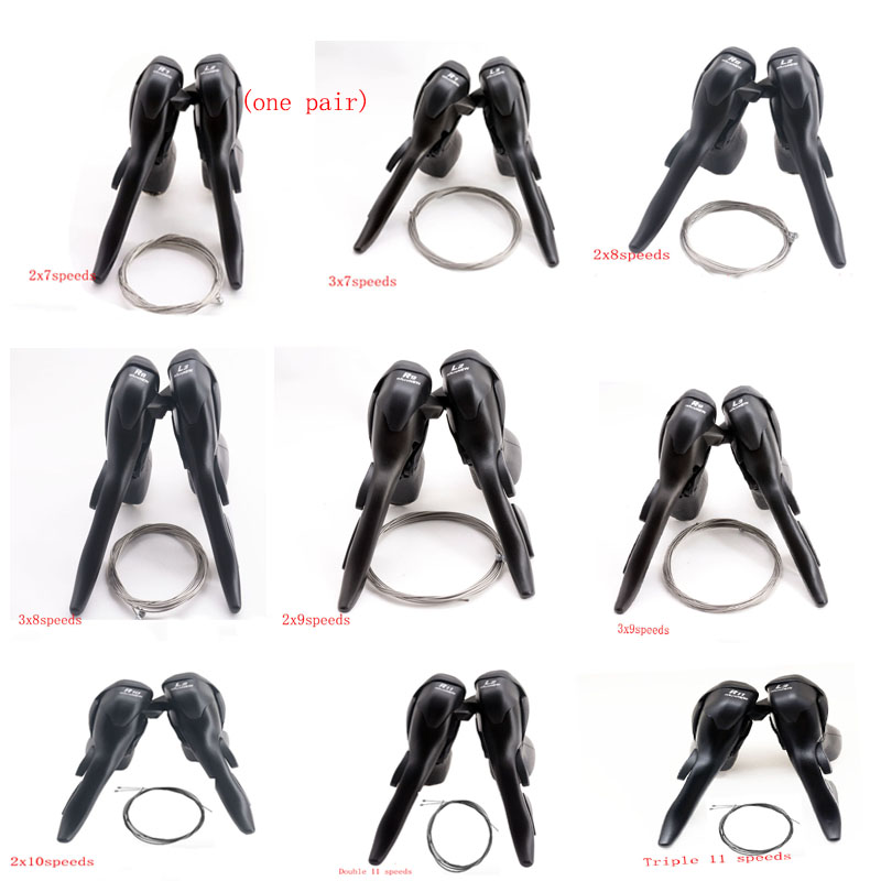 3x7 3x8 3x9 3x10 vitesses manette de vitesse vélo double contrôle leviers vélo de route levier dérailleur 2x7 2x8 2x9 2x10 pour vélo de route Shimano