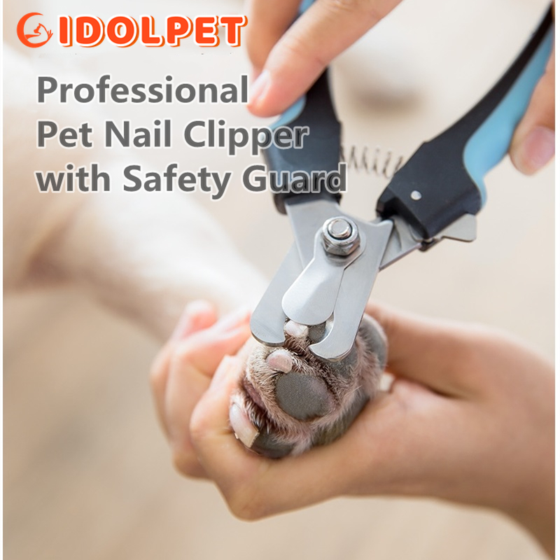 Pet Nail Clipper with Safety Guard Stainless Steel Scissors Cat Dog for Claw Care Grooming Supplies Size Fits