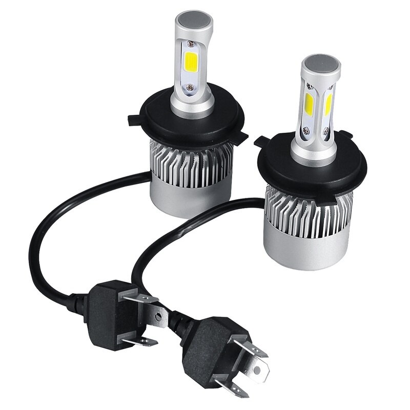 Alle-in-een Mode LED Auto Koplamp H4 COB LED Koplamp Conversie Kit DC9V 24 V 36 W 8000LM 6500 K Wit Beam Lampen voor Auto 'S