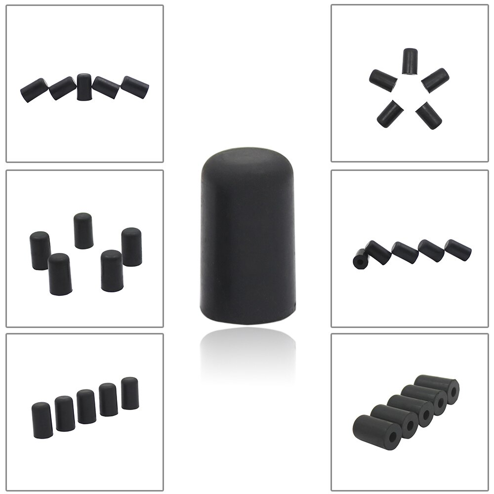 5pcs Cello Endpin Rubber Tip Cap Protector Rubber Non-Slip Mat for Cello Strings Instrument Part Replacement Rubber Material