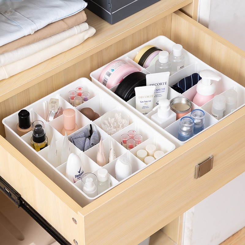 Adjustable Drawer Makeup Organizer Cabinet Organiser Plastic Dividers For Drawers Clothes Organizers Tray For Cosmetic