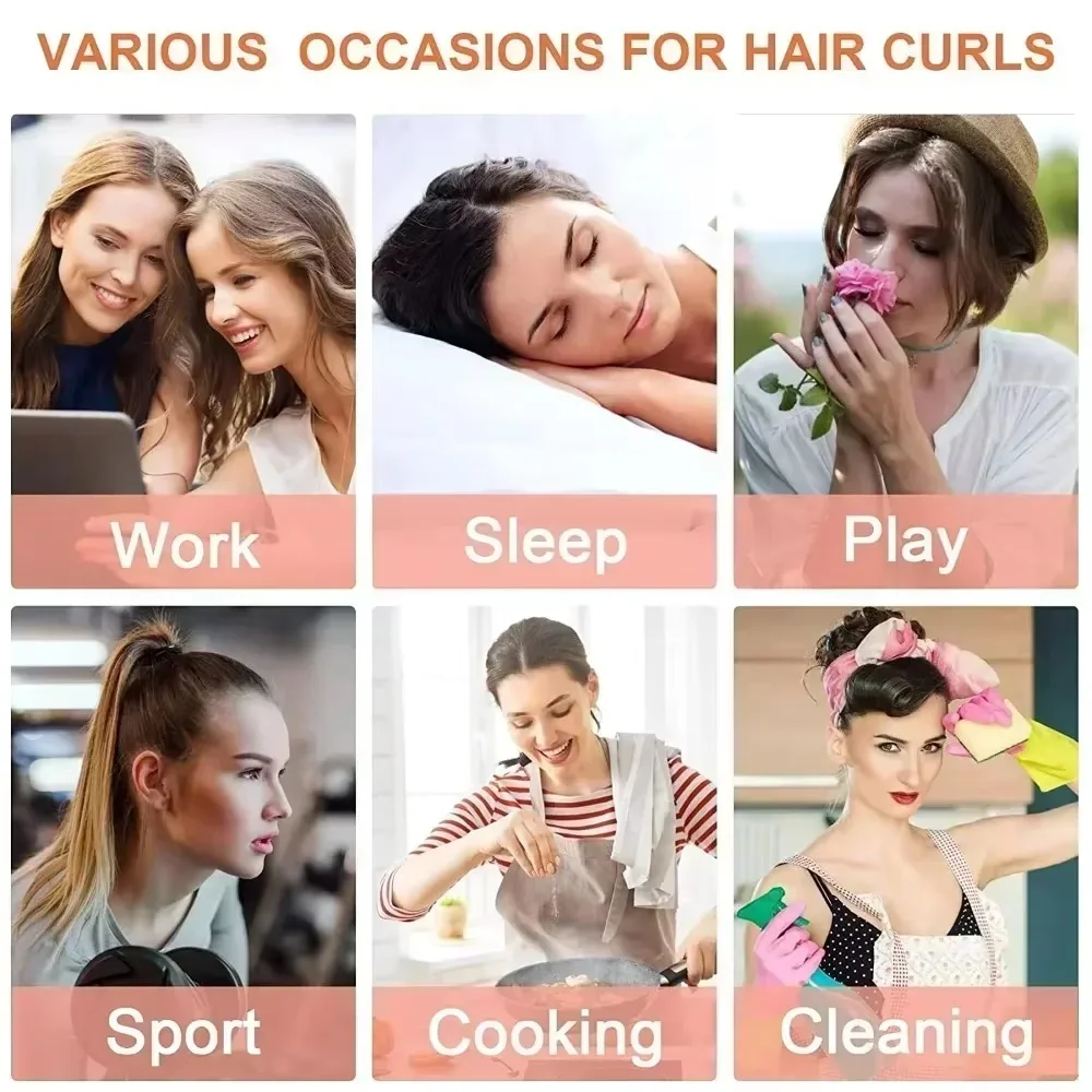 Tige à friser sans chaleur bandeau doux bigoudi sans chaleur rouleaux de cheveux bigoudis paresseux dormir boucles friser bandeau outils de coiffure