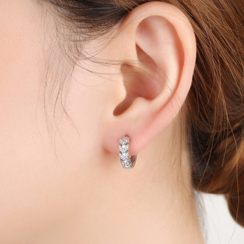 Karopel Mode 925 Sterling Zilveren Oorbel Kristallen Voor Vrouwen Korea Zilveren Sieraden Vrouwelijke