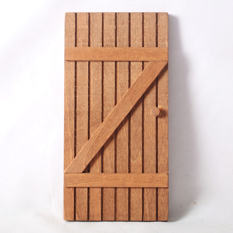 Poppenhuis Mini Koffie Houten Deur 1:12 Kerst Decoratie Set Model Bjd Scène Pop Accessoires Woondecoratie Decoratie: Default Title