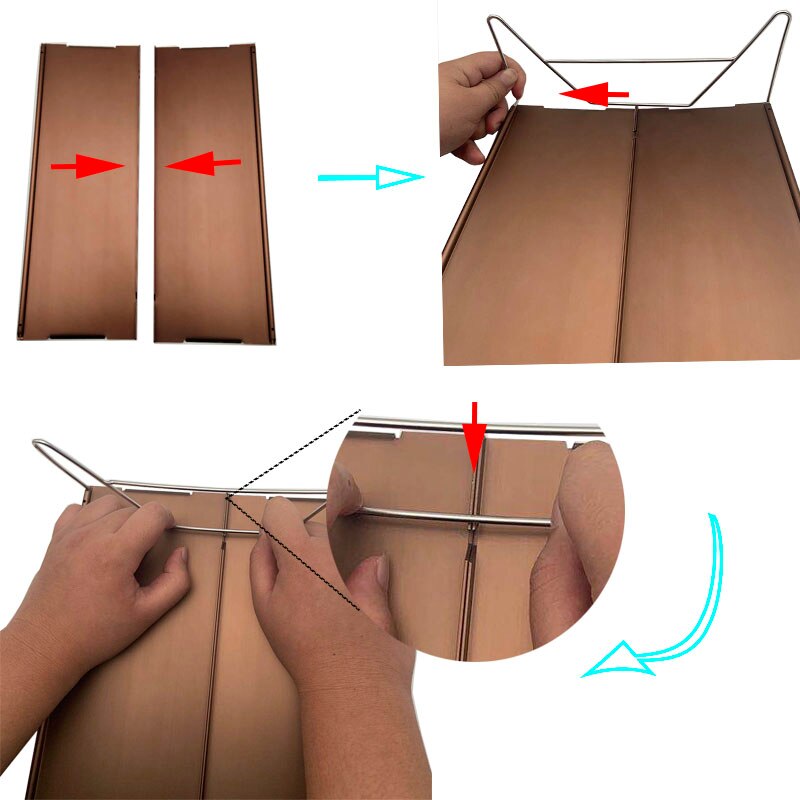 Compact Folding Side Camping Table Detachable and Combinable Portable Communal Dining Table Suitable for Picnic Trips