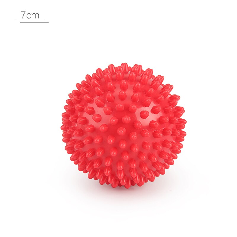 Hård yoga boll fitness massage boll muskel sport verktyg yoga träning träning bollar: Röd 7cm