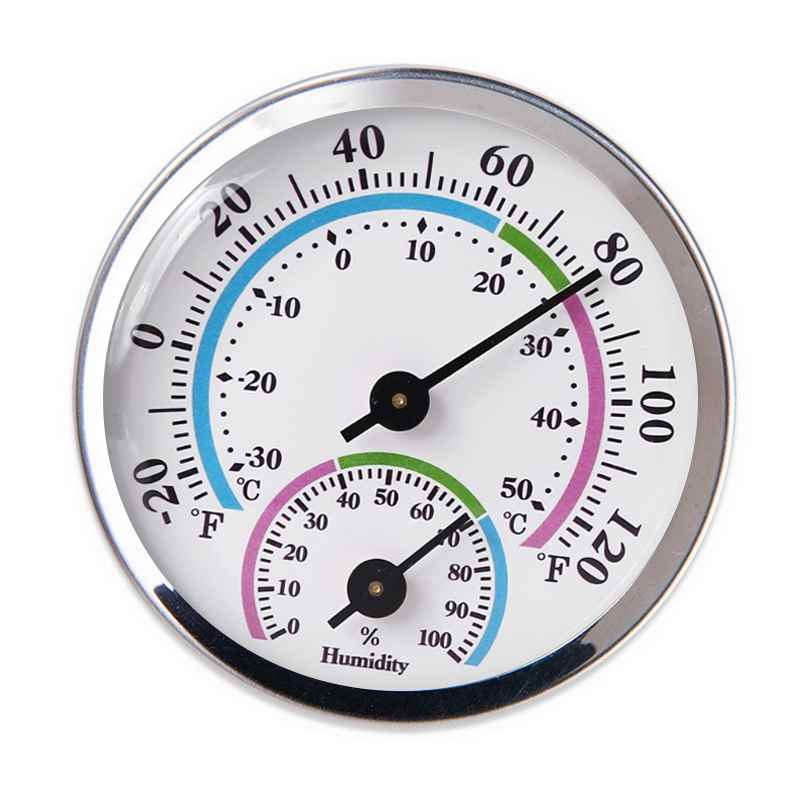 Mini Sauna Thermometer Metal Case Steam Sauna Room Thermometer Hygrometer Bath And Sauna Indoor Outdoor Used Hygrothermograph: colorful