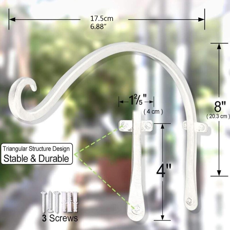 Maceta nórdica de flor para colgar en pared, soporte de planta, gancho para soporte, decoración de balcón, L5YE