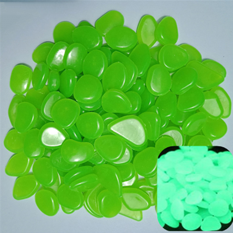 Piedras fluorescentes para pecera de jardín, accesorios de decoración de piedra luminosa para acuario, piedras brillantes en la oscuridad, , 10 Uds.: 10PCS Light Green