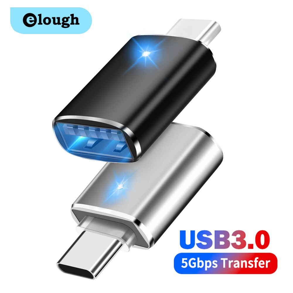 Elough OTG USB C Adapter USB 3.0 To Type C For Xiaomi Samsung USB type C Male To Micro USB Female Converter USBC OTG Connector