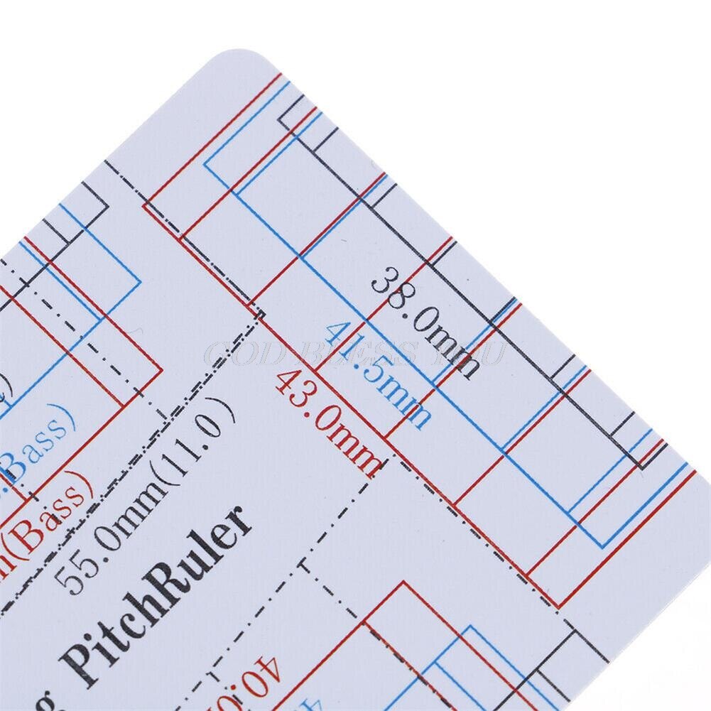 Guitar Bass String Pitch Ruler Gauge String Action Measuring Guitar Luthier Tool