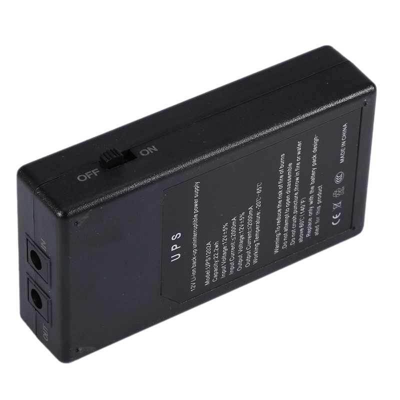 12V2A 22.2W UPS Uninterrupted Power Supply Backup Power Mini Battery for Camera Router