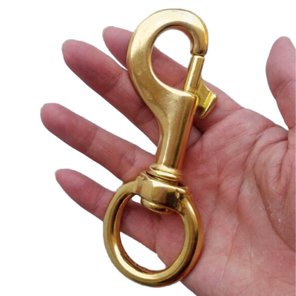 Strong Solid Brass Swivel Eye Single End Snap Hook Clip For Scuba Dive