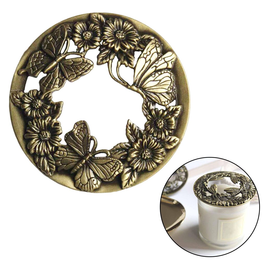 Krug Kerze Deckel Deckel Abdeckung Kerze Schatten mit Geformt aufbringen Dekorative: Schmetterling Blume