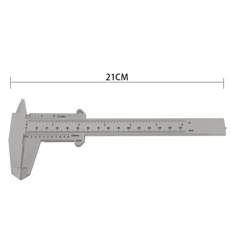 150mm 0.5mm Vernier Caliper Double Scale Plastic Vernier Caliper Measuring Student Mini Tool Ruler DIY Model Making