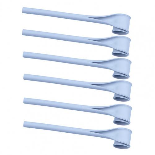 6Pcs Drinking Straw Detachable Leak Proof Silicone Reusable Drinking BPA Free Snap Openable Straws Eco-friendly Food Grade: Blue