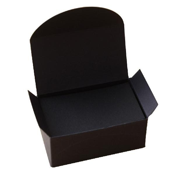 None 100pcs Double-sided Blank Kraft Paper Business Cards Word Card Message Card DIY Card-25: black