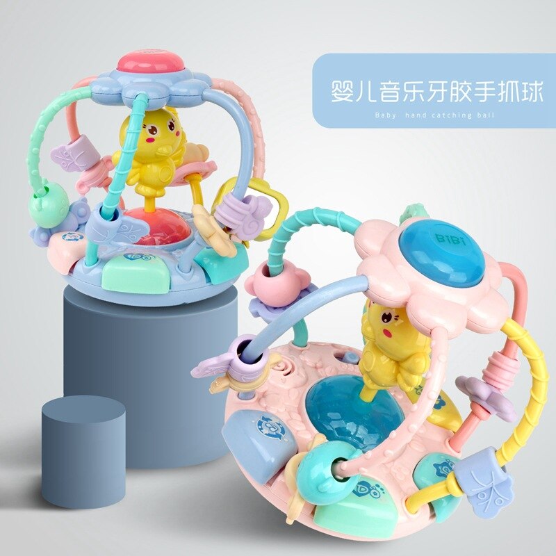Baby beaded legetøj 6-12 måneder musik lyd vokal legetøj børn tidlig uddannelse kvinde baby dreng 0-1-2-3 år gammel kan bide tyggegummi
