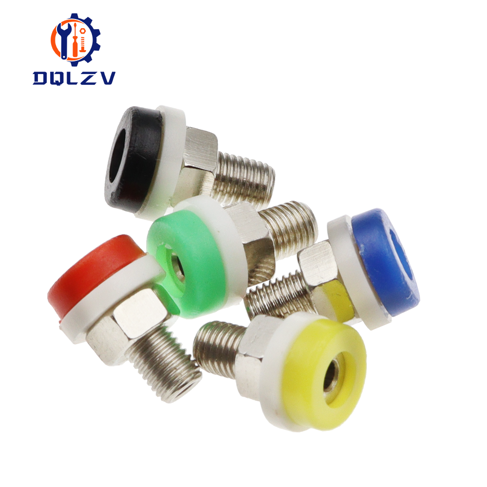 Conector Banana de latón de 2MM para conector de prueba de conector Banana, enchufe aislado, Terminal pequeño, cobre puro, rojo, negro y azul