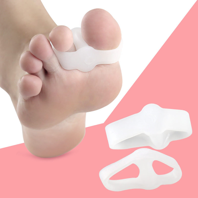 1Pair Interdigital Corrector Foot Massage Toe Separator Thumb Gel Bunion Hallux Valgus Care Protector Orthopedic Pedicure Tools