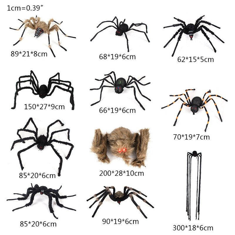 Realistic Spider Halloween Day’s Decoration Novelty Props Terrified Prank Toy A2UB
