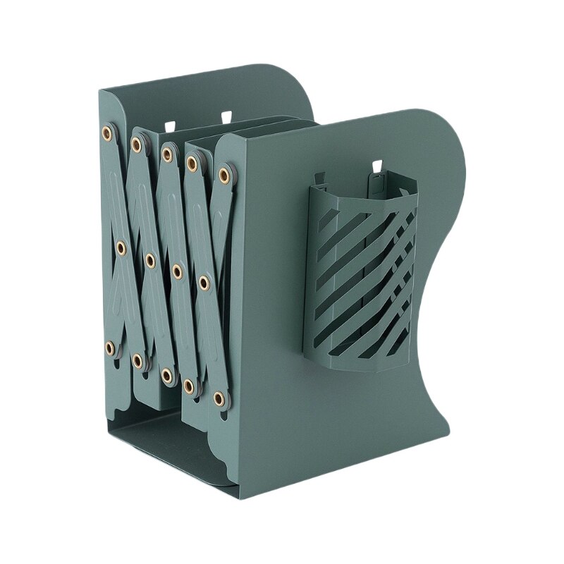 Adjustable Book Ends for Book Shelves Metal Book Ends for Home Office Book Shelf Holder Home Decorative Book Stoppers: Green