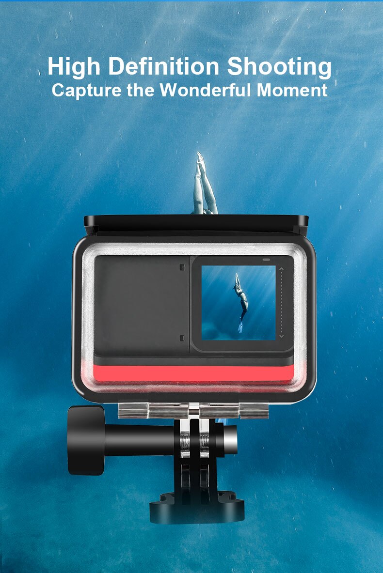 Telesin 40 m subaquática à prova dunderwater água habitação caso protetor saco de armazenamento para insta360 um r 4 k edição câmera caso acessórios