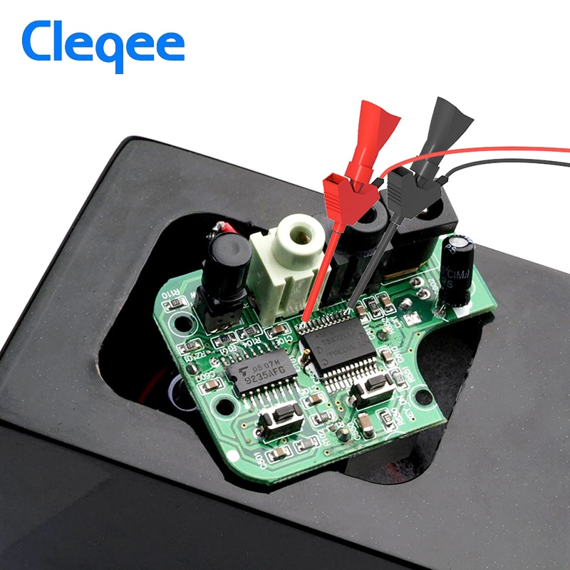 Cleqee P1503E Multimeter Probes Test Leads Kit with Tweezers To Banana Plug Cable Replaceable Needles Digital Multimeter Feeler