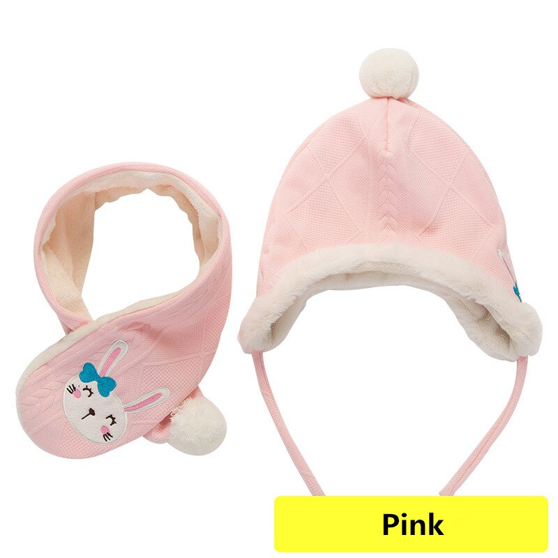 Kocotree kinderwintermuts en sjaal voor 4 kleuren beschikbaar jongens meisjes warme muts sjaal kinderen cartoon uil mutsen pet verdikt