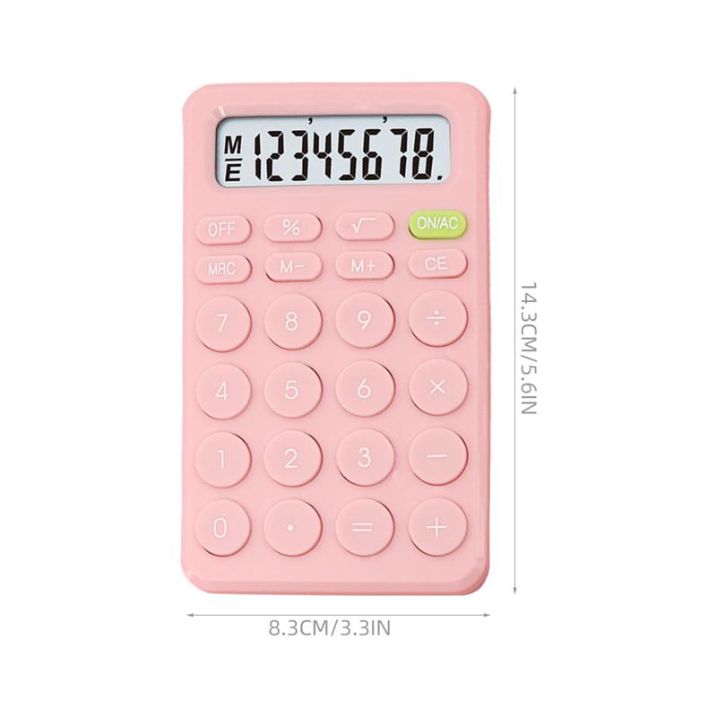 Basic Calculator Portable 8-Digit Calculator for Students Mini Calculator Office Supply: Olive Green