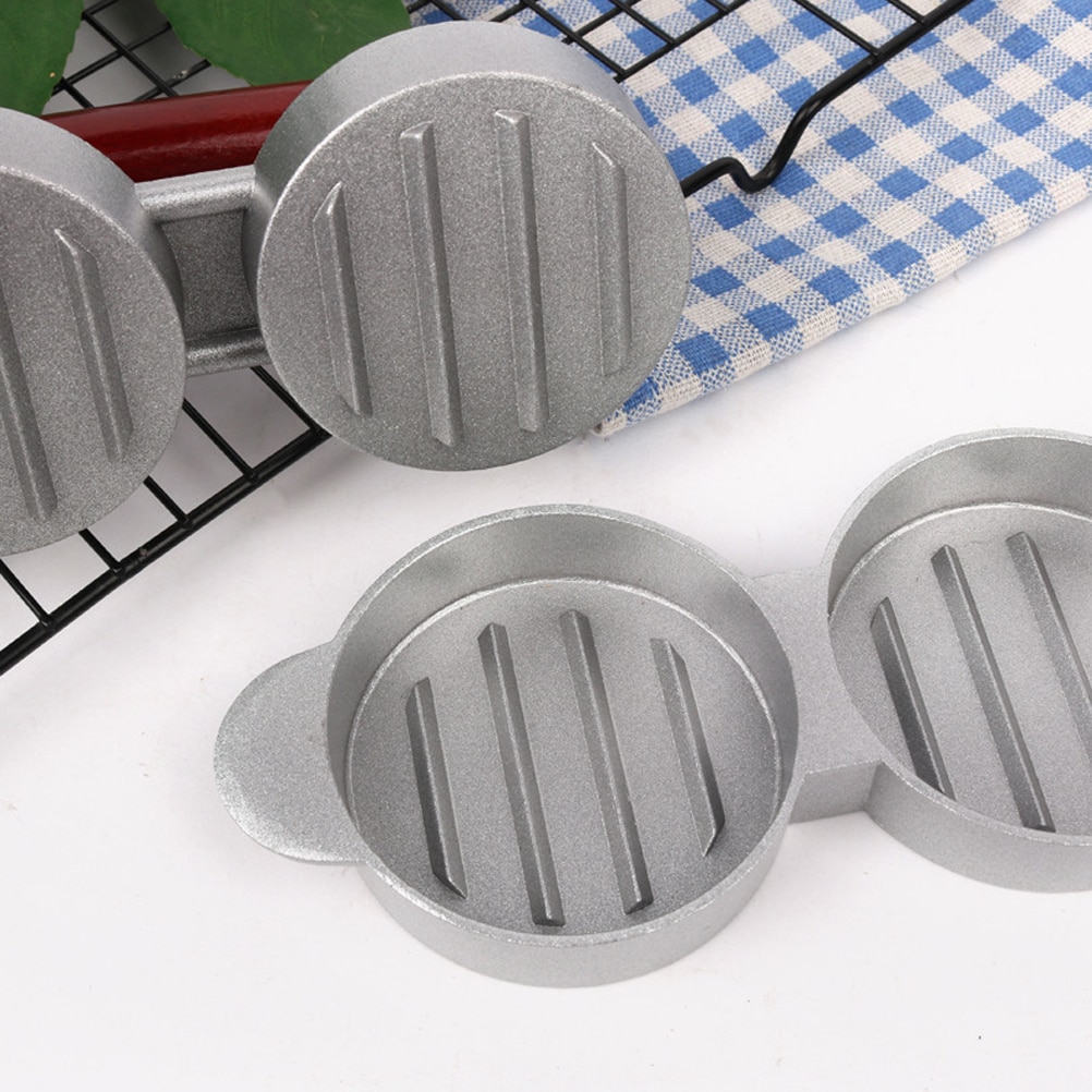 Mini hamburgerpressar nonstick 3 fack små hamburgerbiffar press trippelbiff hamburgare formmaskin kött kök köksredskap
