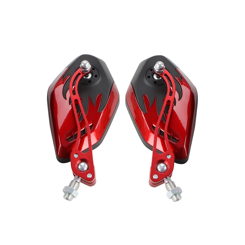 2 Stks/set 8/10Mm Aluminium Motor Scooter Motorfiets Stuur Mount Achteruitkijkspiegels: Clear