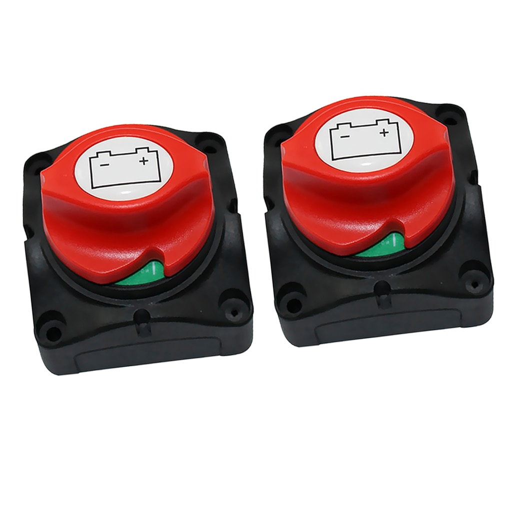 2 Packs 400A Battery Disconnect Cut On/Off Rotary Switch Car Boat RV Switch