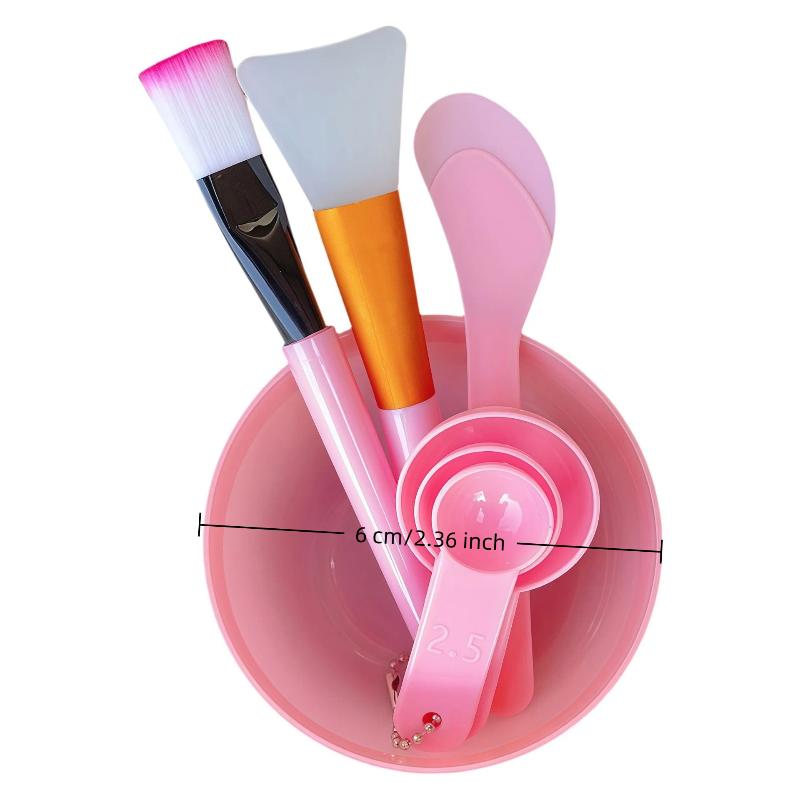 【B】7-teiliges DIY-Gesichtsmasken-Mischset Gesichtsmasken-Mischschüssel-Set Gesichtsmaskenschüssel, Spatel, Silikon-Gesichtsbürsten, Löffel