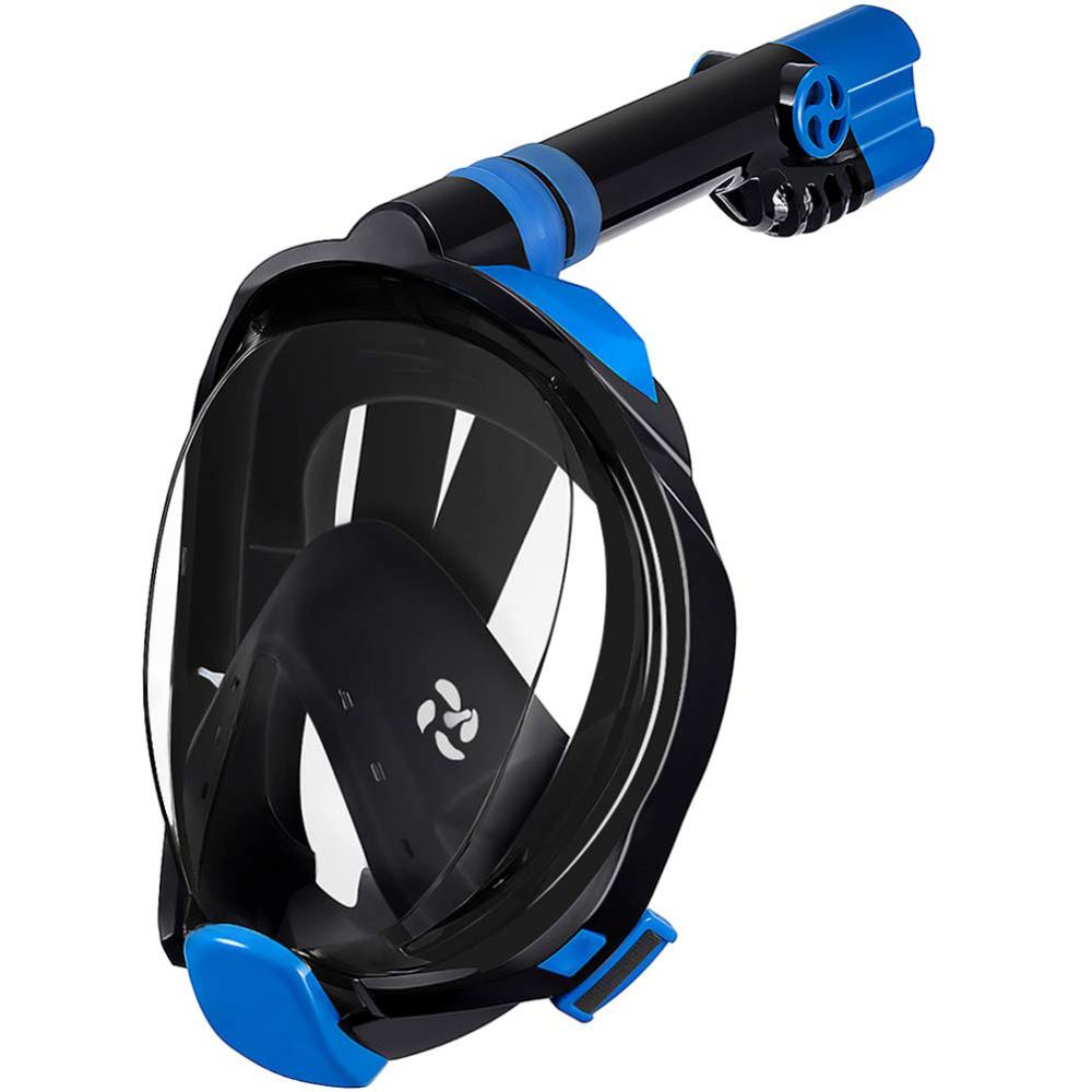 Full Face Underwater Diving Mask: Black / L/XL