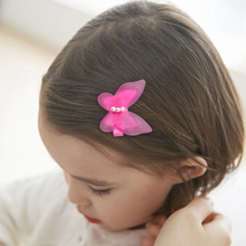 5 Stks/partij Boog Vlinder Haar Clips Meisjes Haar Grips Kids Haarspeld Hoofddeksels Mode Accessoires Candy Kleur