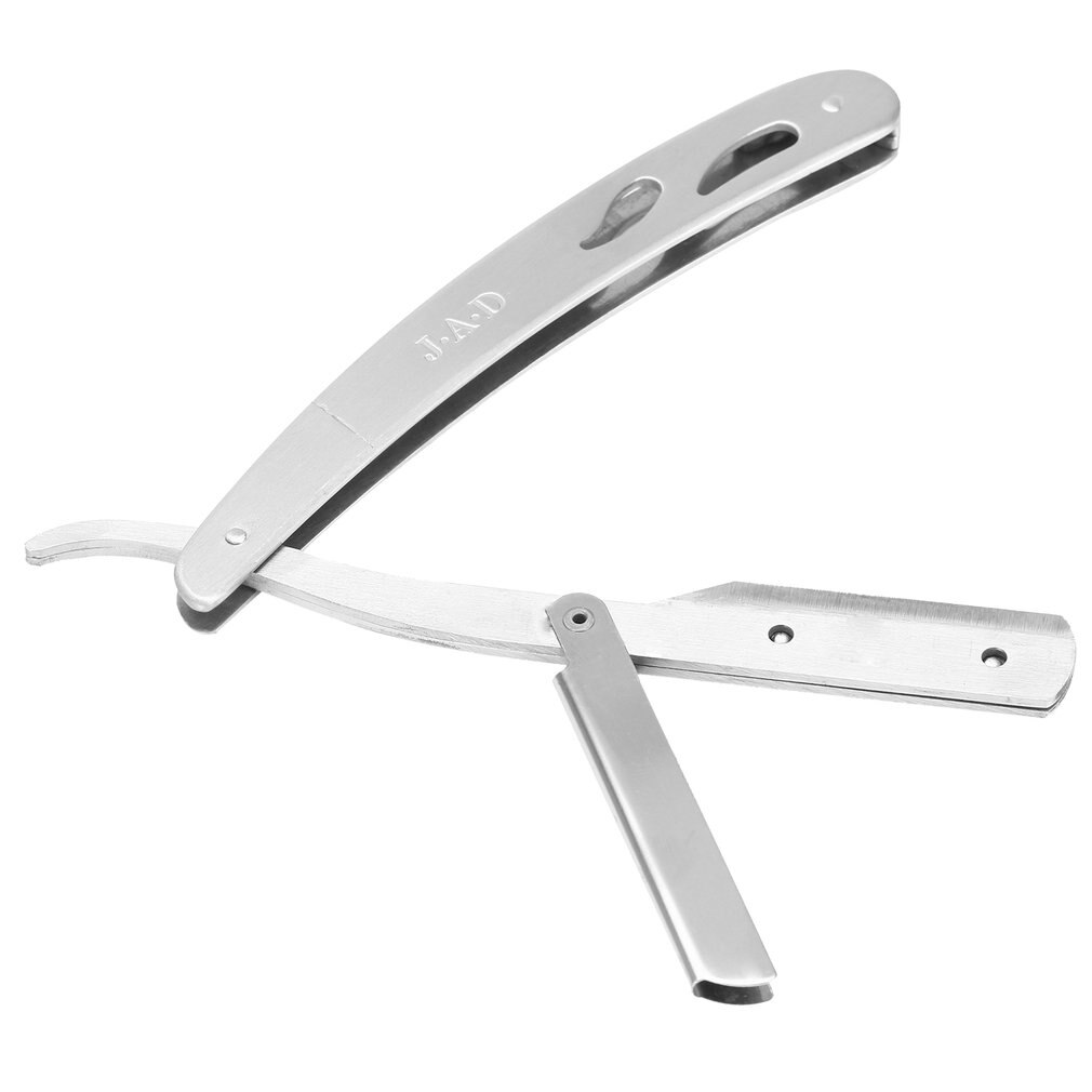 Manual Shaver Straight Edge Stainless Steel Sharp Barber Razor Folding Shaving With 10pcs Blade Straight Razor Tool