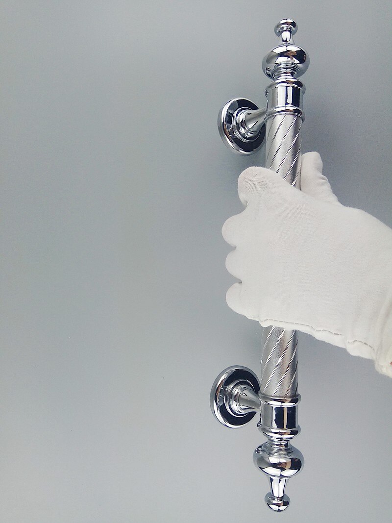 345mm Chrome Furniture Hardware Wooden Door Handles Bathroom Bedroom Restaurant Sliding Door Handle Wardrobe Push Pulls Handles